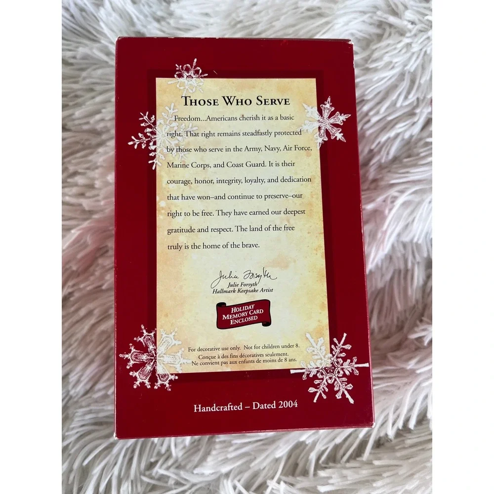 Hallmark Keepsake 2004 Those Who Serve Military Veterans Christmas Ornament Box